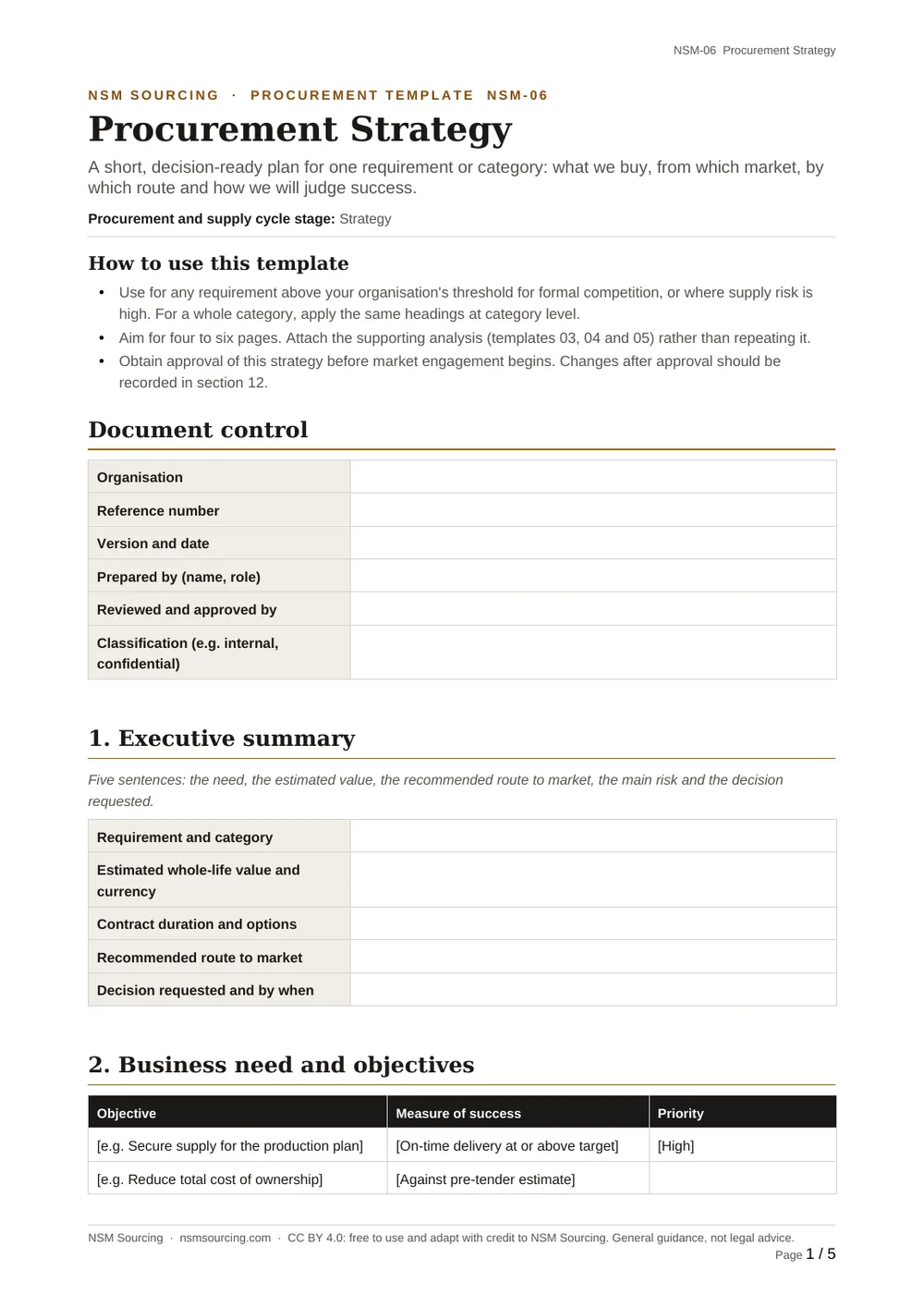 Preview of Procurement Strategy